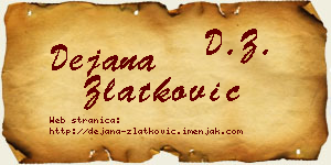 Dejana Zlatković vizit kartica